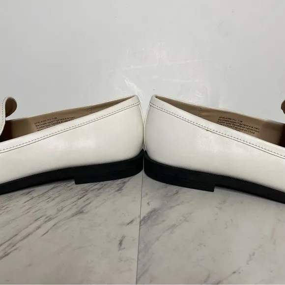 New! BP Blaire Faux Leather White Loafer 11M