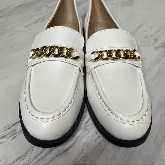 New! BP Blaire Faux Leather White Loafer 11M