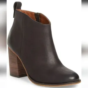 New BP Lance Leather Block Heel Bootie (Women) black leather Boots 11