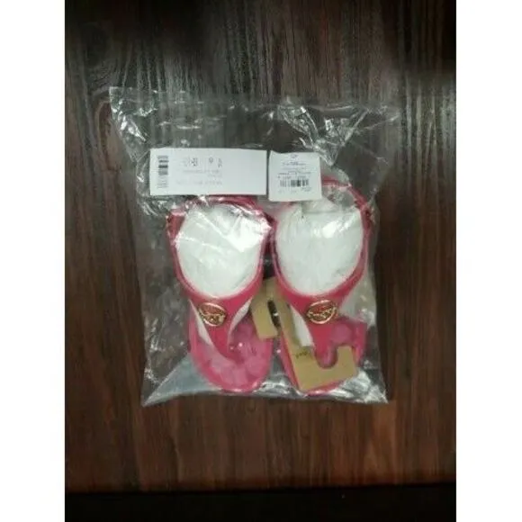 New Coach Nicolle Jelly Thong Sandals Pink Fuchsia Women's Size 5