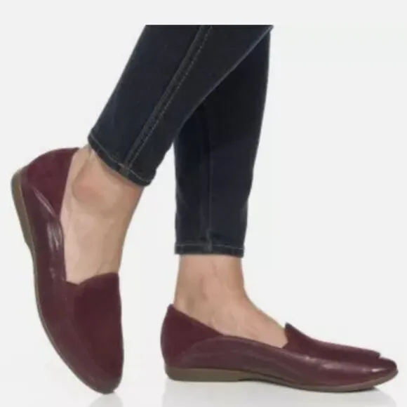 new Dansko Wine Glazed Leather Lace Women's Loafers 253