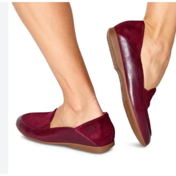 new Dansko Wine Glazed Leather Lace Women's Loafers 253