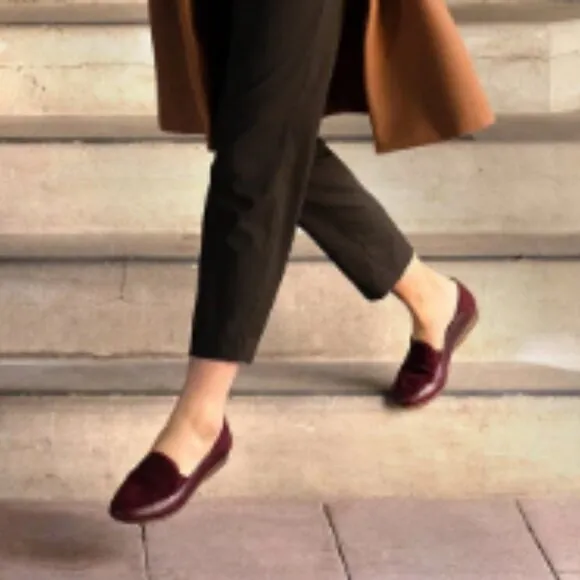 new Dansko Wine Glazed Leather Lace Women's Loafers 253