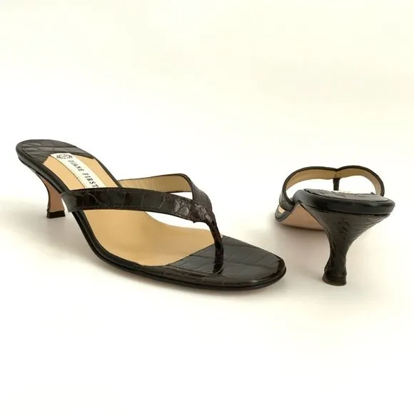 New Diane Firsten Sandals All Leather Thong 8.5M