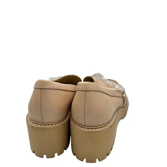 NEW Dolce Vita Haris Loafers Pink Light Blush Chain Lug Sole