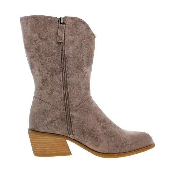 New Dr. Scholl's Layla Wide Calf Western Style Mid-Calf Length Booties Size 6