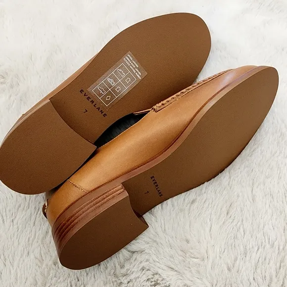 NEW Everlane The Modern Loafer Tan Leather Loafers In Camel