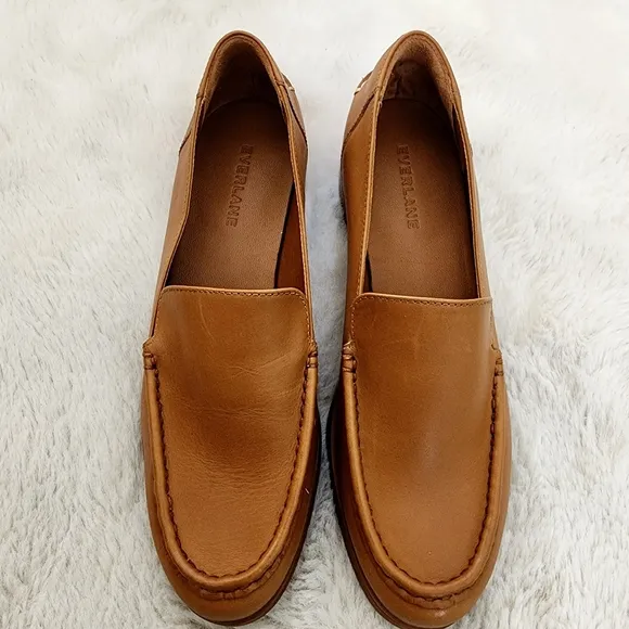 NEW Everlane The Modern Loafer Tan Leather Loafers In Camel