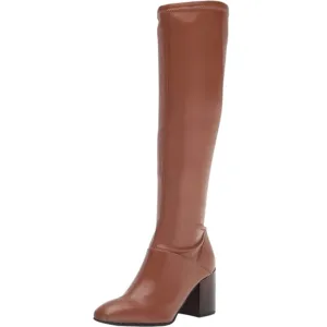 NEW! FRANCO SARTO Tribute  Cognac Tall Knee High Wide Calf Heeled Boots 8.