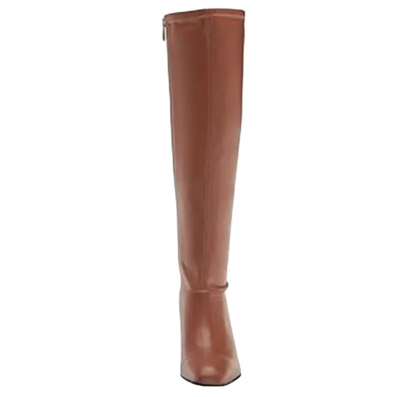 NEW! FRANCO SARTO Tribute  Cognac Tall Knee High Wide Calf Heeled Boots 8.