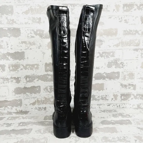 NEW Franco Sarto Women's Keaton Black High Shaft Boots H230