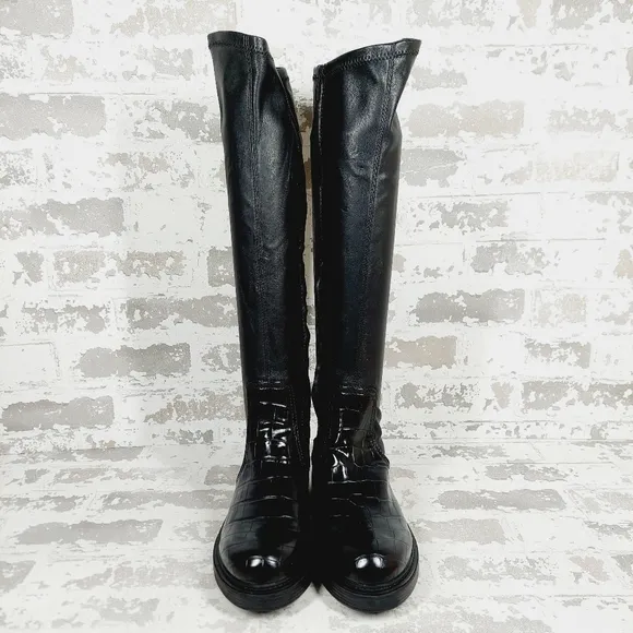 NEW Franco Sarto Women's Keaton Black High Shaft Boots H230