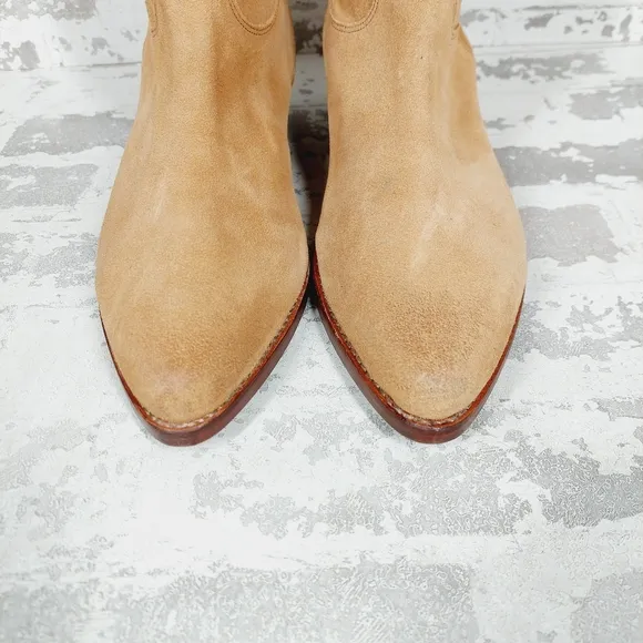 NEW Free People Roundhouse Stitch Knee High Embroidered Western Boots W518