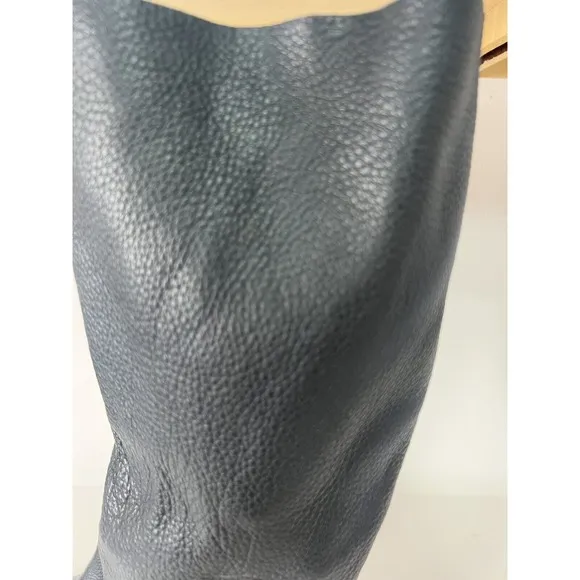 New Free People Women’s Essential Black Knee-High Leather Boots ~Size 38, US 7.5