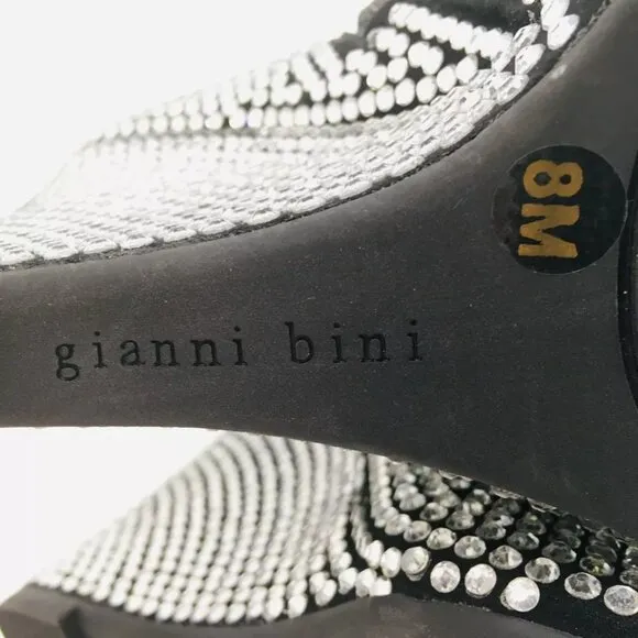NEW Gianni Bini Gabor Two Sz 8M Rhinestone Pointed Toe Tall Wedge Boots