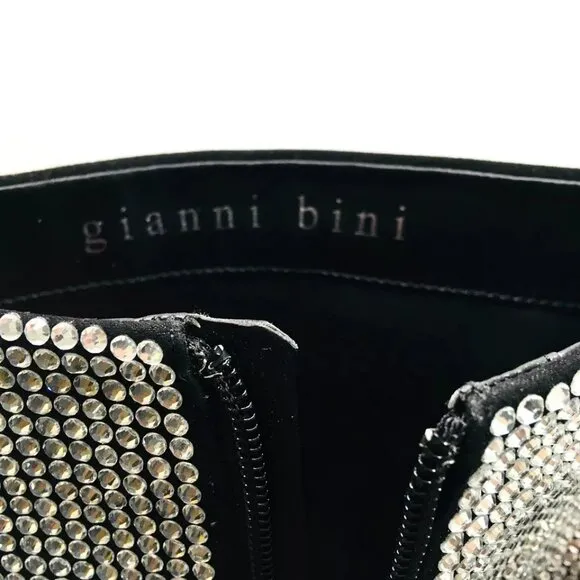 NEW Gianni Bini Gabor Two Sz 8M Rhinestone Pointed Toe Tall Wedge Boots