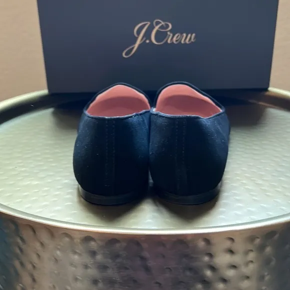 NEW J.Crew Smoking Slipper Loafers in Black Suede