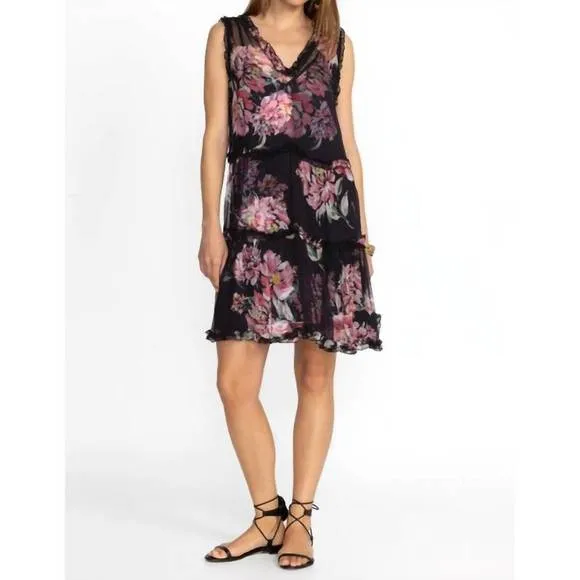 NEW JOHNNY WAS perrie ruffle mini dress in juliette