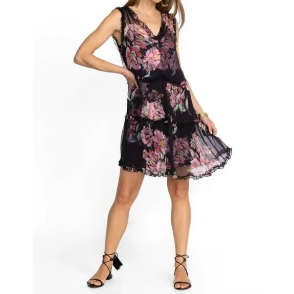 NEW JOHNNY WAS perrie ruffle mini dress in juliette