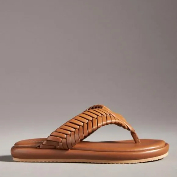 NEW Kelsi Dagger Tidal Braided Thong Sandals brown For Women 252