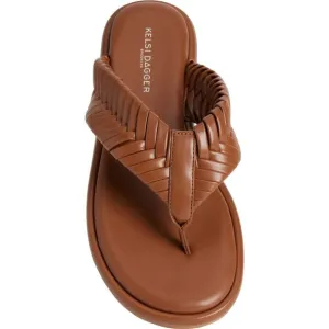 NEW Kelsi Dagger Tidal Braided Thong Sandals brown For Women 252