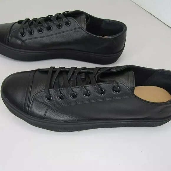 NEW KOIO Mens Tivoli Shadow Casual Sneakers Tennis Shoes Black Leather Size 8