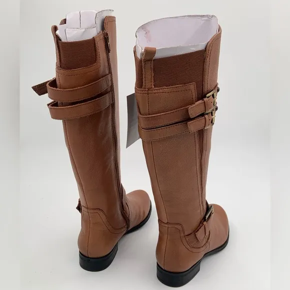 🌹New List🌹NWT Naturalizer Women’s Jessie Wide Calf Knee High Tan Leather Boots