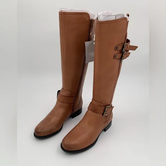 🌹New List🌹NWT Naturalizer Women’s Jessie Wide Calf Knee High Tan Leather Boots