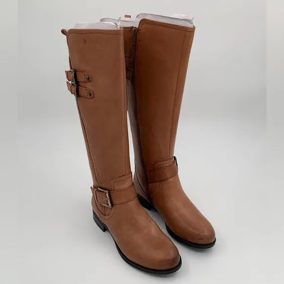 🌹New List🌹NWT Naturalizer Women’s Jessie Wide Calf Knee High Tan Leather Boots