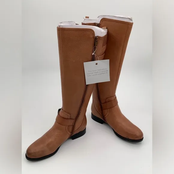 🌹New List🌹NWT Naturalizer Women’s Jessie Wide Calf Knee High Tan Leather Boots