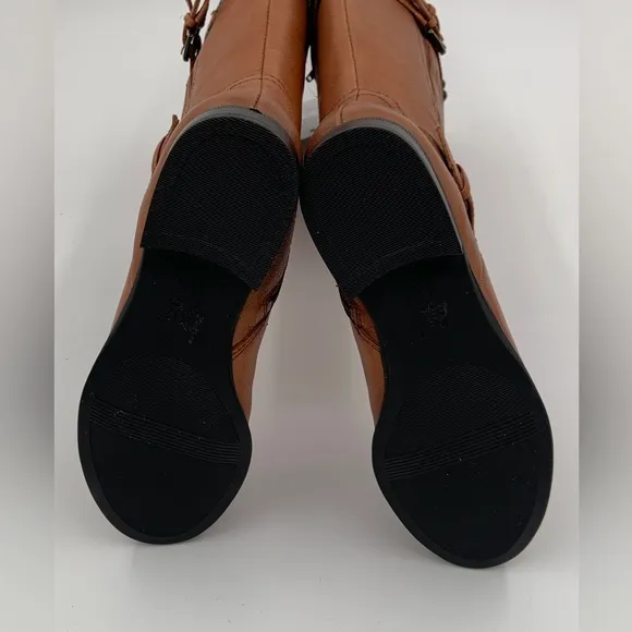 🌹New List🌹NWT Naturalizer Women’s Jessie Wide Calf Knee High Tan Leather Boots