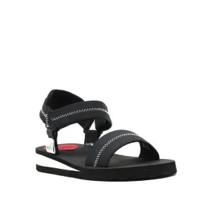 NEW LOVE MOSCHINO women's zig zag motive sandals in black