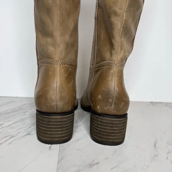 New! Lucky Brand Hybiscus Extra Wide Calf Leather Tall Boot 8 1/2 M
