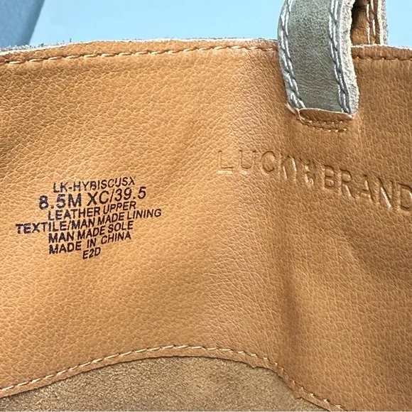 New! Lucky Brand Hybiscus Extra Wide Calf Leather Tall Boot 8 1/2 M