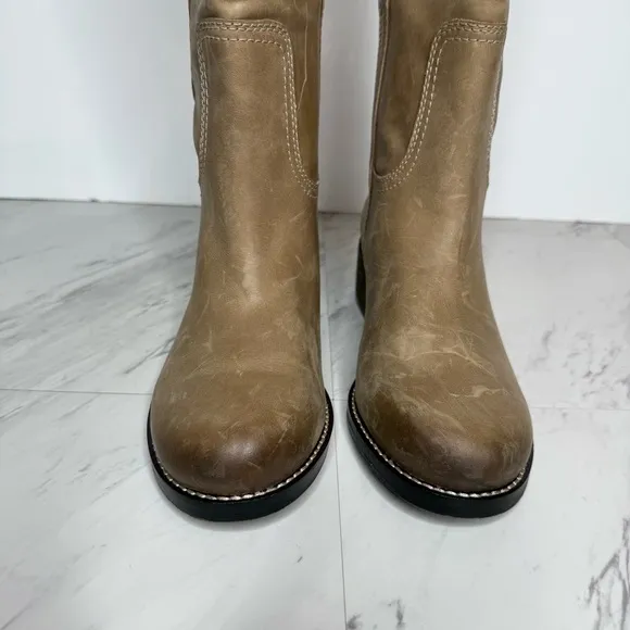 New! Lucky Brand Hybiscus Extra Wide Calf Leather Tall Boot 8 1/2 M