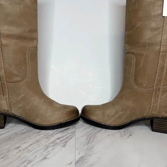New! Lucky Brand Hybiscus Extra Wide Calf Leather Tall Boot 8 1/2 M