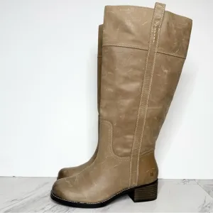 New! Lucky Brand Hybiscus Extra Wide Calf Leather Tall Boot 8 1/2 M