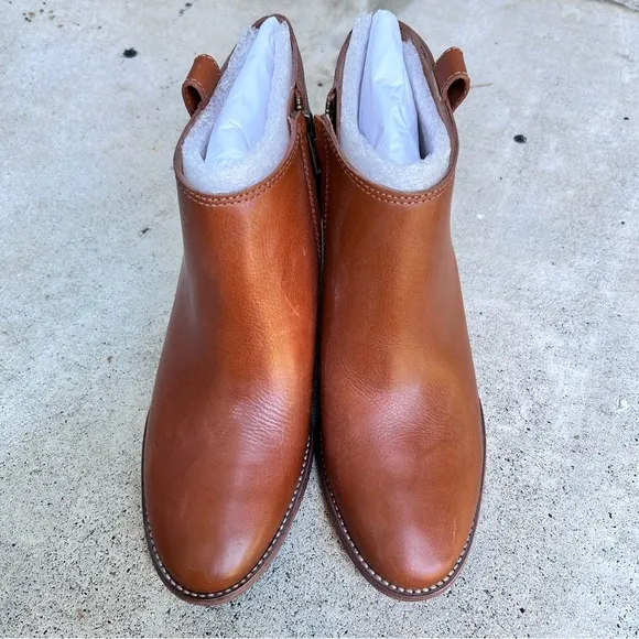 NEW Madewell Billie Boots in English Saddle Leather Made in Brazil Size 9