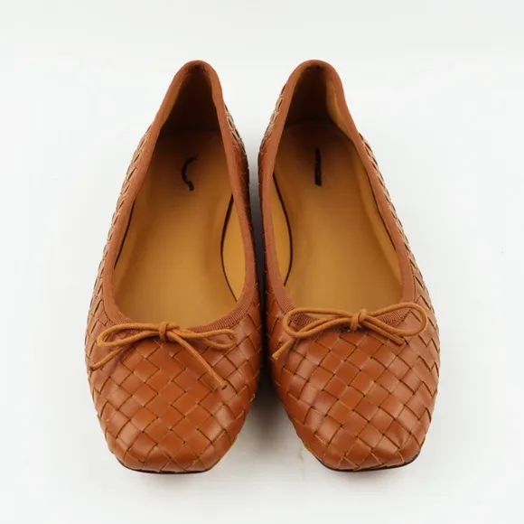 New MADEWELL The Anelise Ballet Flat in Warm Coffee $128 NP296