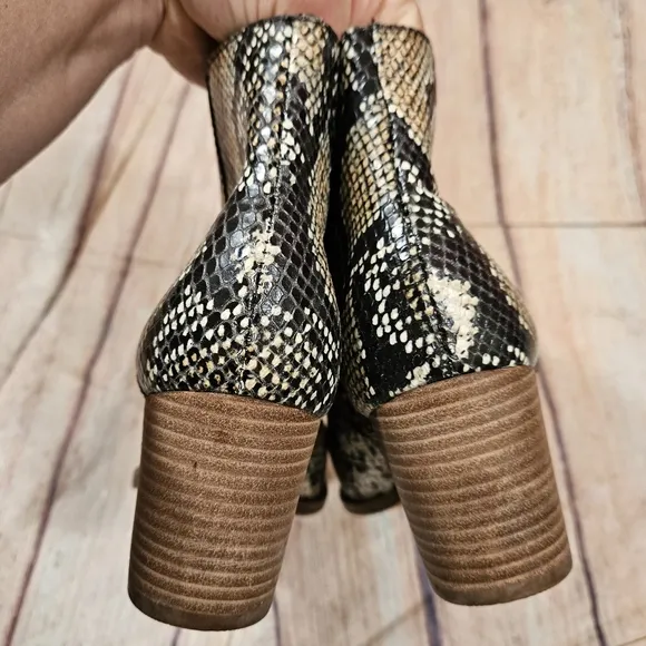 NEW Madewell | The Rosie Snake Leather Ankle Boots