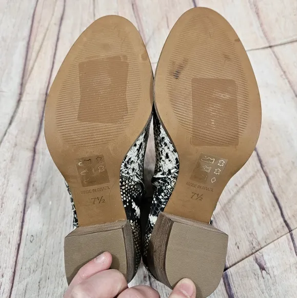NEW Madewell | The Rosie Snake Leather Ankle Boots