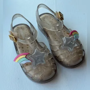 NEW Mini Melissa Possession II Sandals Glass Gold size toddler 8