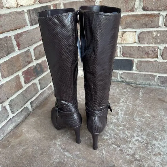 NEW Naturalizer Taelynn Brown Tall Boots Wide Calf Sz 6.5