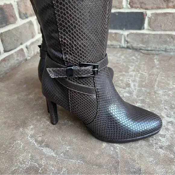 NEW Naturalizer Taelynn Brown Tall Boots Wide Calf Sz 6.5