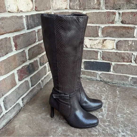 NEW Naturalizer Taelynn Brown Tall Boots Wide Calf Sz 6.5