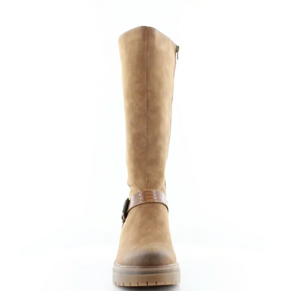 New Naturalizer womens Tan brown Adler Knee High Boot boots Wide Calf 10 10W