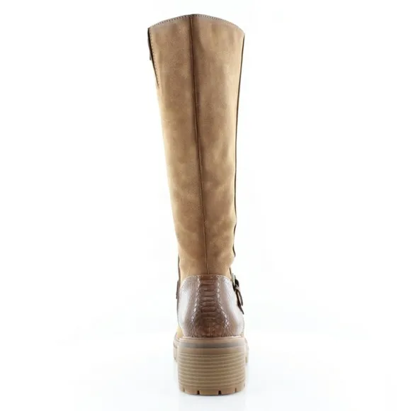New Naturalizer womens Tan brown Adler Knee High Boot boots Wide Calf 10 10W