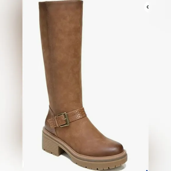 New Naturalizer womens Tan brown Adler Knee High Boot boots Wide Calf 10 10W