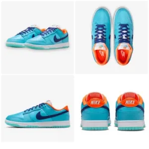 New NIB Nike Dunk Low SEBaltic Blue Total Orange HQ1538 416 Sneakers Sz 10.5
