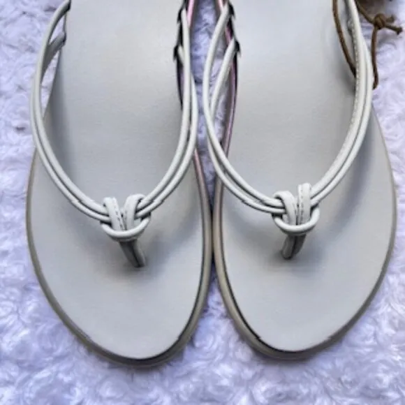 NEW Olukai OHana Gray Slip On Flip Flop Thong Sandals Women’s Sz 8 NWT